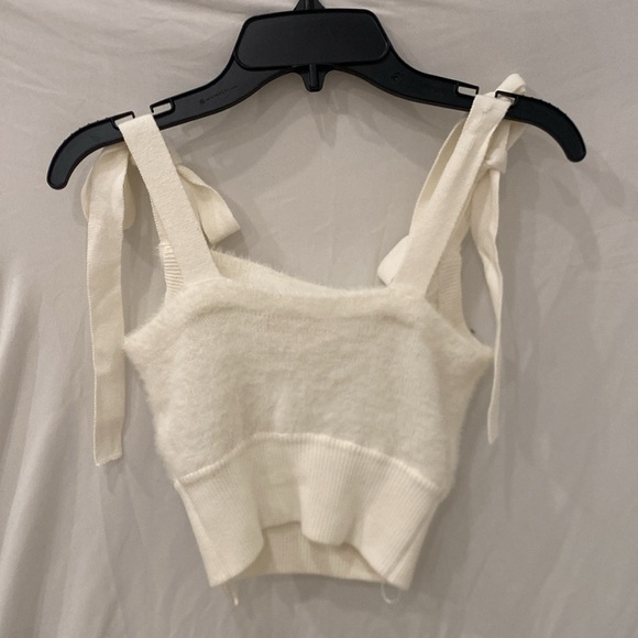 PacSun Lottie Moss cream bow Sweater Sz small - Picture 4 of 4